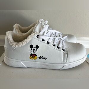 Disney White Sneakers with Mickey Mouse Design